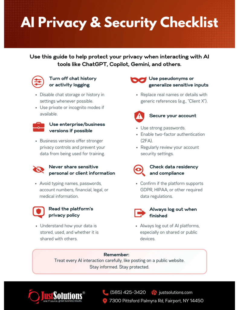 AI Privacy & Security Checklist
